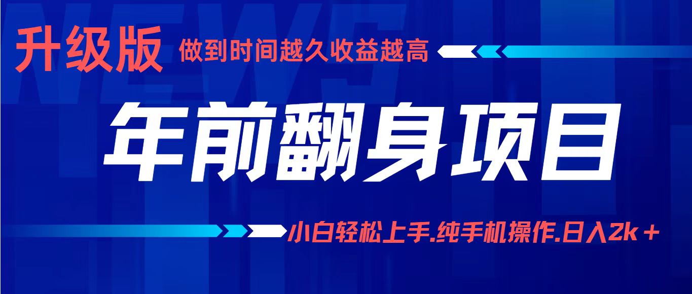 项目讲解年入百万：小白轻松上手，纯手机操作.日入2k+-hl998