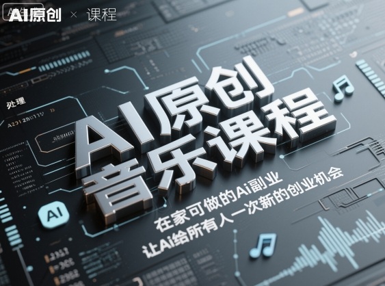 AI原创音乐课程，在家可做的Ai副业，让Ai给所有人一次新的创业机会-hl998