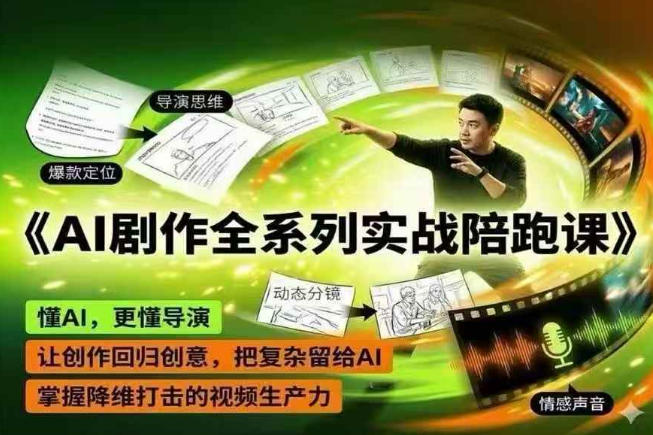 AI剧作全系列实战陪跑课，懂AI，更懂导演，让创作回归创意，把复杂留给AI，掌握降维打击的视频生产力-hl998