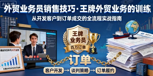 外贸业务员销售技巧，王牌外贸业务的训练-hl998