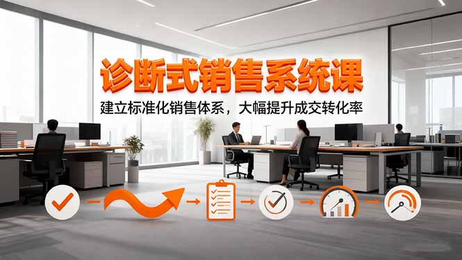 诊断式销售系统课，建立标准化销售体系，大幅提升成交转化率-hl998