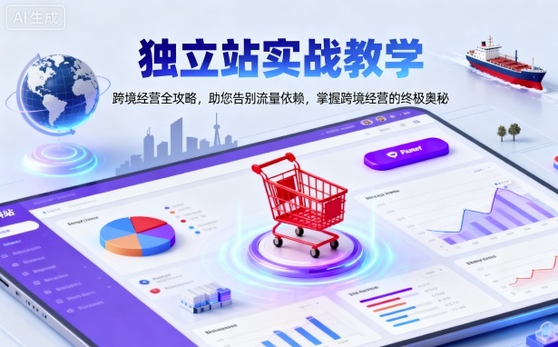 独立站实战教学，跨境经营全攻略，助您告别流量依赖，掌握跨境经营的终极奥-hl998