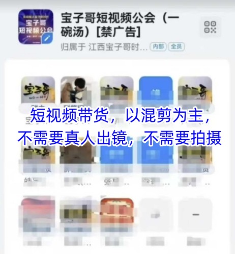 宝子哥头部团队短视频带货，以混剪为主，不需要真人出镜，不需要拍摄【更新9月】-hl998