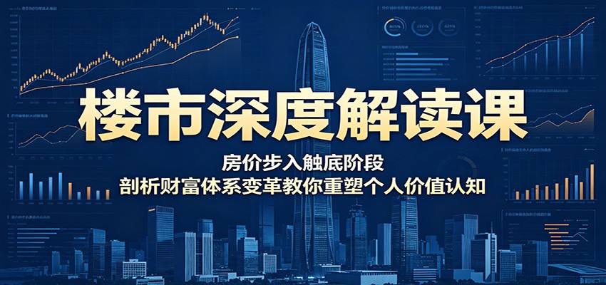 楼市深度解读课：房价步入触底阶段，剖析财富体系变革教你重塑个人价值认知-hl998