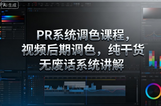 PR系统调色课程，视频后期调色，纯干货无废话系统讲解-hl998