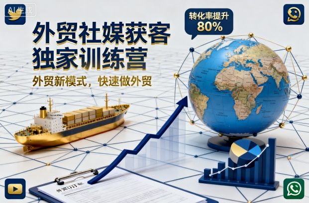 外贸社媒获客独家训练营，外贸新模式，快速做外贸(更新26年5月)-hl998