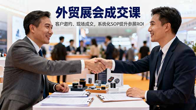 外贸展会成交课，含目标制定、客户邀约、现场成交，系统化SOP提升参展ROI-hl998