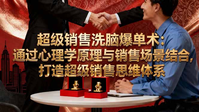 超级销售洗脑爆单术：通过心理学原理与销售场景结合,打造超级销售思维体系-hl998