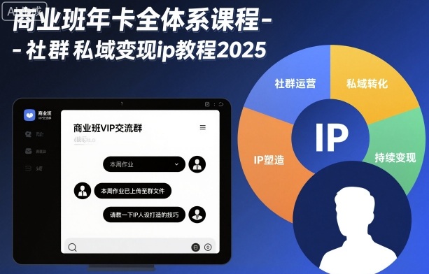 商业班年卡全体系课程-社群私域变现ip教程2025-hl998