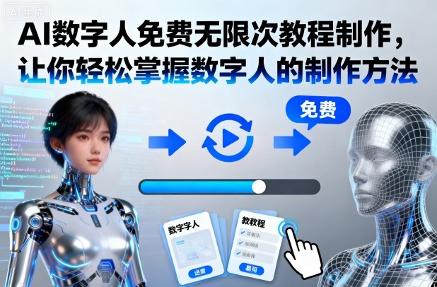 AI数字人免费无限次教程制作，让你轻松掌握数字人的制作方法-hl998
