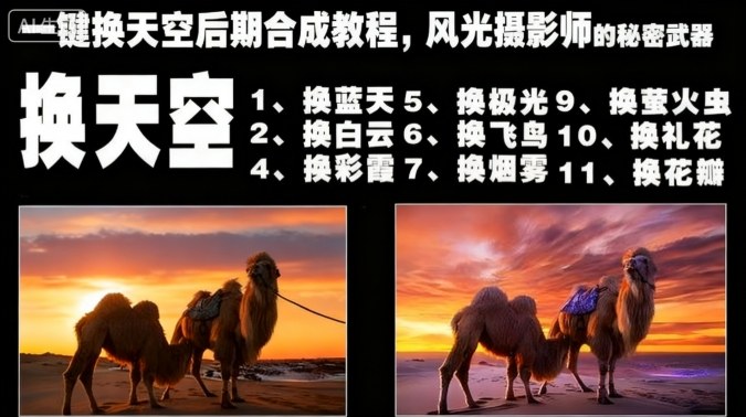 一键换天空后期合成教程，风光摄影师的秘密武器-hl998