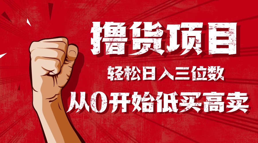 手把手教你撸货，从0开始低买高卖，小白轻松实现日入三位数!!!-hl998
