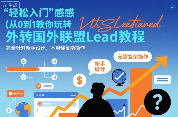 国外联盟賺美刀项目，从0到1教你玩转国外联盟Lead教程，纯新手可操作性100%-hl998