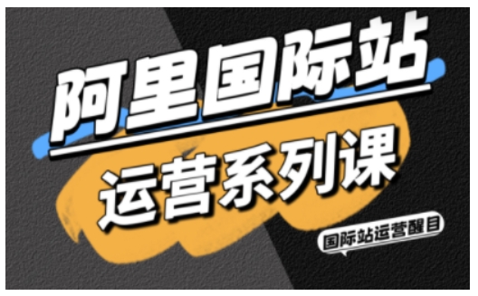 阿里国际站运营系列课，涵盖精准引流、直通车与全站推实战SOP，搭配AI效率工具包与高阶增长玩法-hl998