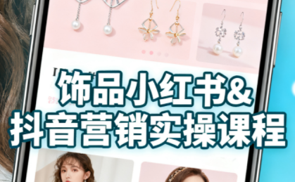 抖音+小红书饰品卖货：货源、开店、内容全教会-hl998