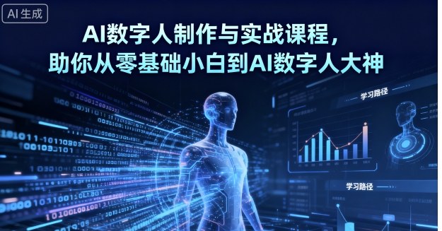AI数字人制作与实战课程，助你从零基础小白到AI数字人大神-hl998