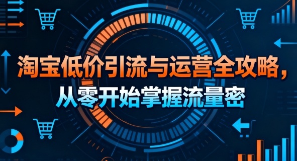 淘宝低价引流与运营全攻略，从零开始掌握流量密码-hl998