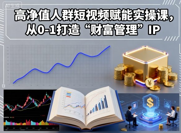 高净值人群短视频赋能实操课，从0-1打造“财富管理”IP-hl998