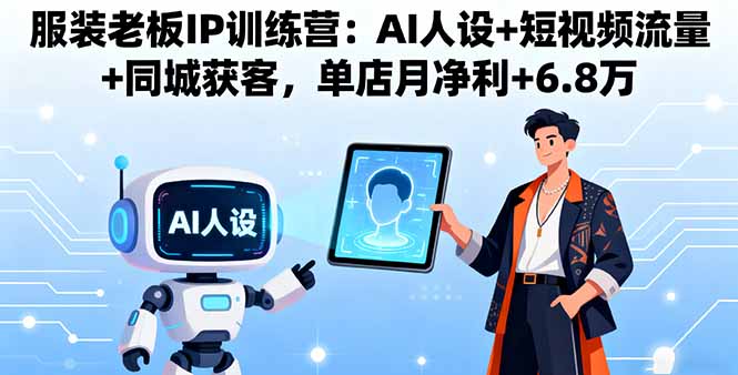 服装老板IP训练营：AI人设+短视频流量+同城获客，单店月净利+6.8万-hl998