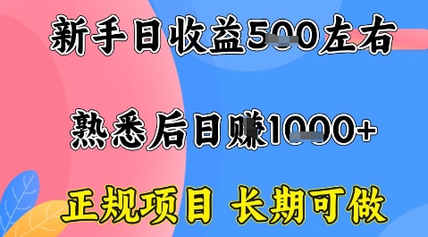 全年可变现项目，收益高无门槛，正规项目，长期可做，一天收益1k+一台电脑在家创业【揭秘】-hl998