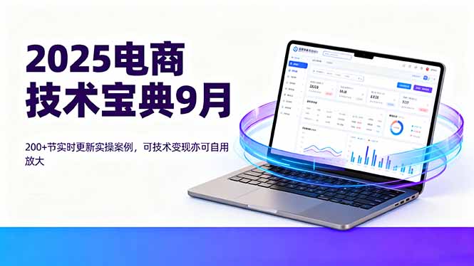 2025电商技术宝典9月：200+节实时更新实操案例，可技术变现亦可自用放大-hl998