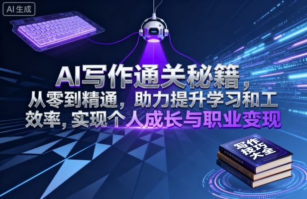 AI写作通关秘籍，从零到精通，助力提升学习和工作效率，实现个人成长与职业变现-hl998