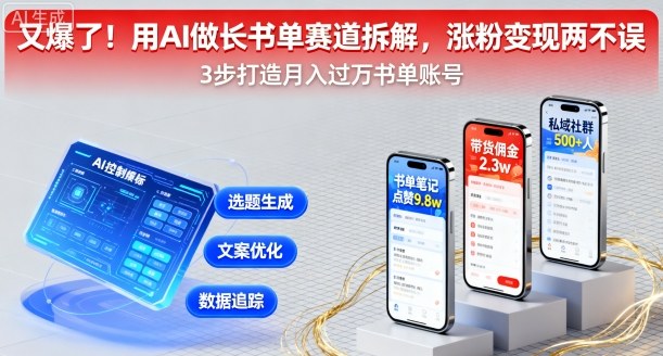 又爆了！用AI做长书单赛道拆解，涨粉变现两不误-hl998