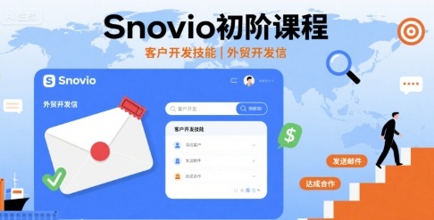 Snovio初阶课程，客户开发技能，外贸开发信-hl998