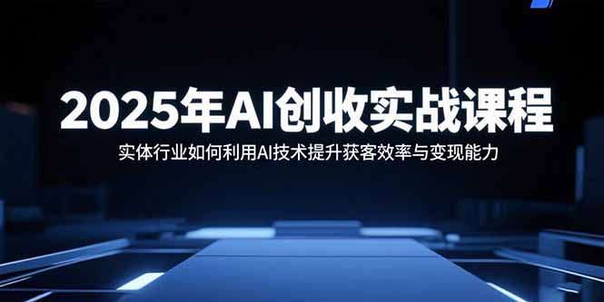 2025年AI创收实战课程：实体行业如何利用AI技术提升获客效率与变现能力-hl998