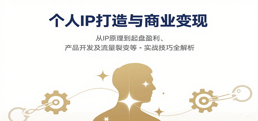 个人IP打造与商业变现，从IP原理到起盘盈利、产品开发及流量裂变等实战技巧全解析-hl998