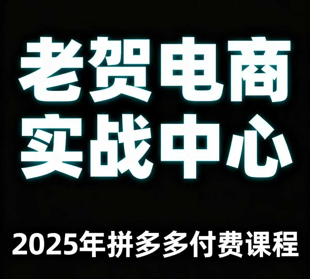 老贺电商2025年拼多多付费课程，用通俗易懂的方法告诉你多多怎么玩-hl998