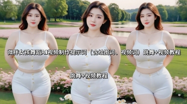 微胖女孩舞蹈AI视频制作提示词(含绘图词、视频词) 跳舞+视频教程-hl998