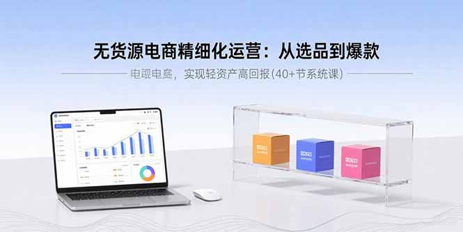 无货源电商精细化运营：从选品到爆款，实现轻资产高回报(40+节系统课-hl998