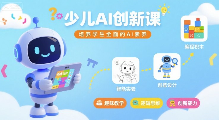 少儿AI创新课，培养学生全面的AI素养-hl998