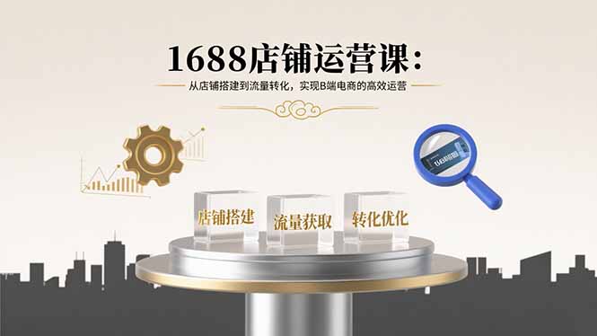 1688店铺运营课：从店铺搭建到流量转化，实现B端电商的高效运营-hl998
