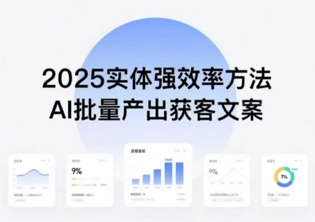 实体强效率方法：AI批量产出获客文案，2025年普通人拥抱AI，实现实体创收-hl998