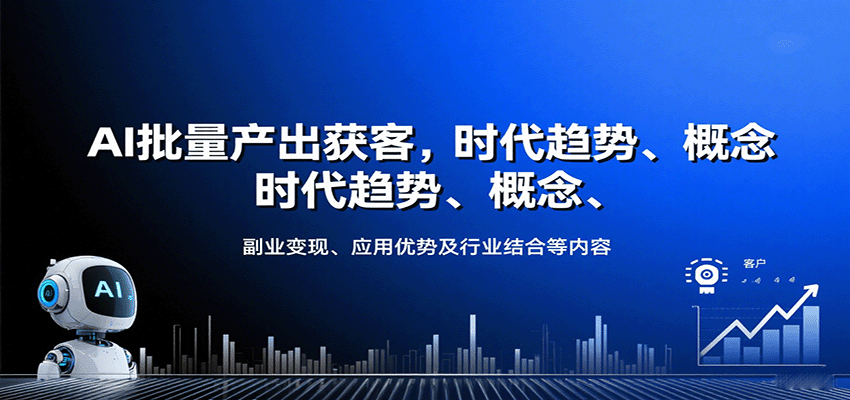 AI批量产出获客，时代趋势、概念、副业变现、应用优势及行业结合等内容-hl998