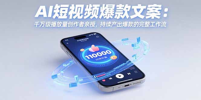 AI短视频爆款文案：千万级播放量创作者亲授，持续产出爆款的完整工作流-hl998