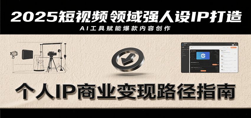 2025短视频领域强人设IP打造，结合爆款案例与AI工具应用，从个人出镜到商业成交转化-hl998