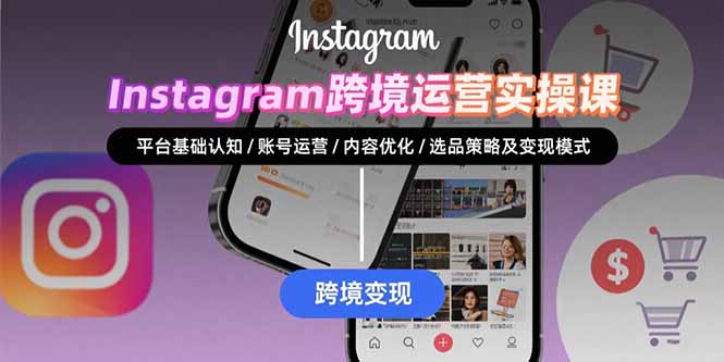 Instagram跨境运营实战：平台认知/账号运营/内容优化/选品策略及变现模式-hl998