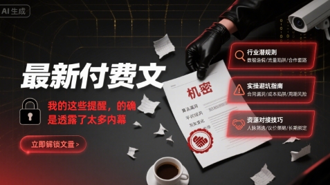 最新付费文：我的这些提醒，的确是透露了太多内幕-hl998