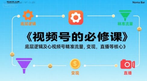 视频号的必修课，视频号的底层逻辑及核心视频号精准流量，变现，直播等核心-hl998