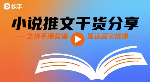 小说推文干货分享之快手爆款借鉴运营实操课-hl998