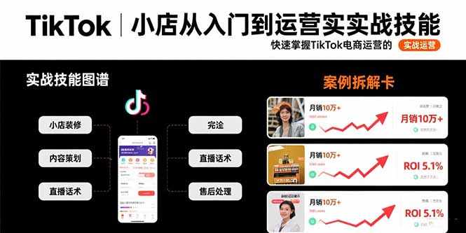 TikTok小店从入门到运营实战技能：快速掌握TikTok电商运营的完整方法论-hl998