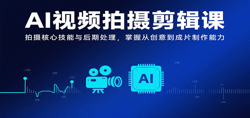 AI视频拍摄剪辑课，拍摄核心技能与后期处理，掌握从创意到成片制作能力-hl998
