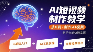 AI短视频制作教学，从0到1制作AI视频-hl998