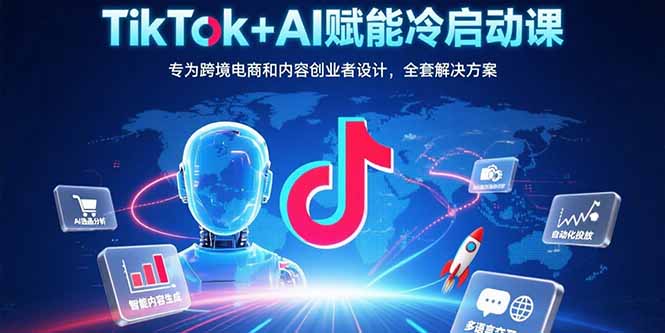 TikTok+AI赋能冷启动课：专为跨境电商和内容创业者设计，全套解决方案-hl998