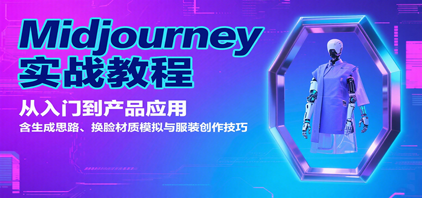 Midjourney实战教程：从入门到产品应用，含生成思路、换脸材质模拟与服装创作技巧-hl998