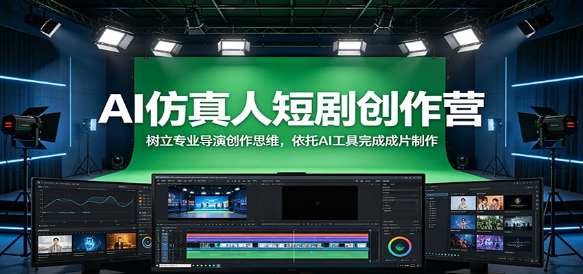 AI仿真人短剧创作营：树立专业导演创作思维，依托AI工具完成成片制作-hl998