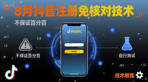 8月抖音注册免核对技术，不保证百分百，自测-hl998